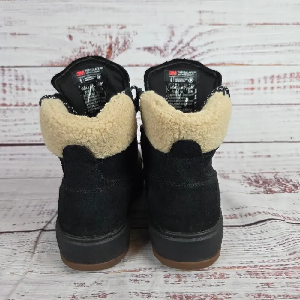 Wolverine Womens Black Suede Hiking Boots Frost Insulated Waterproof 7.5M Gorp